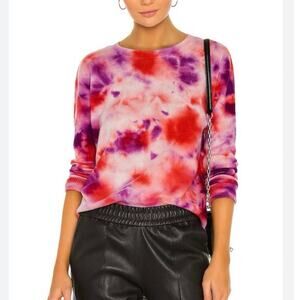 Autumn Cashmere 100% Cashmere Tie Dye Crewneck Sweater Size Medium